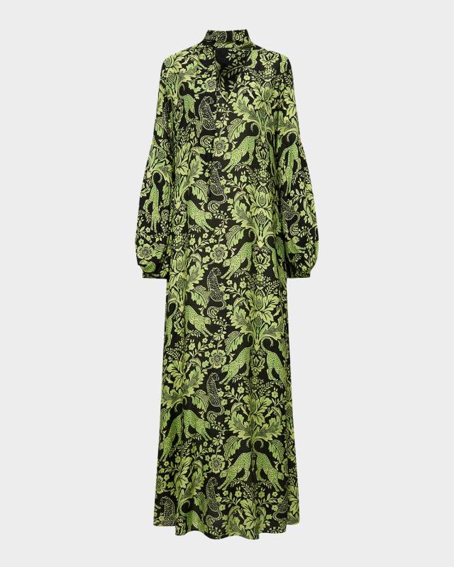 Sal Floral & Animal-Print Maxi Dress